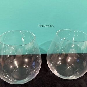 Tiffany & Co. Clear Stemless Wine Glasses